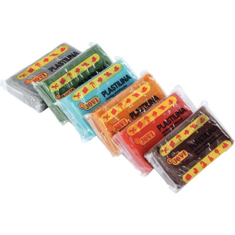Image de  Boite de 18 pains 50 grammes Plastilina nature 
