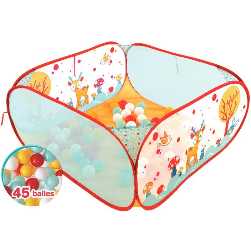 Image de  Aire de jeu pop-up lapin + 45 balles 