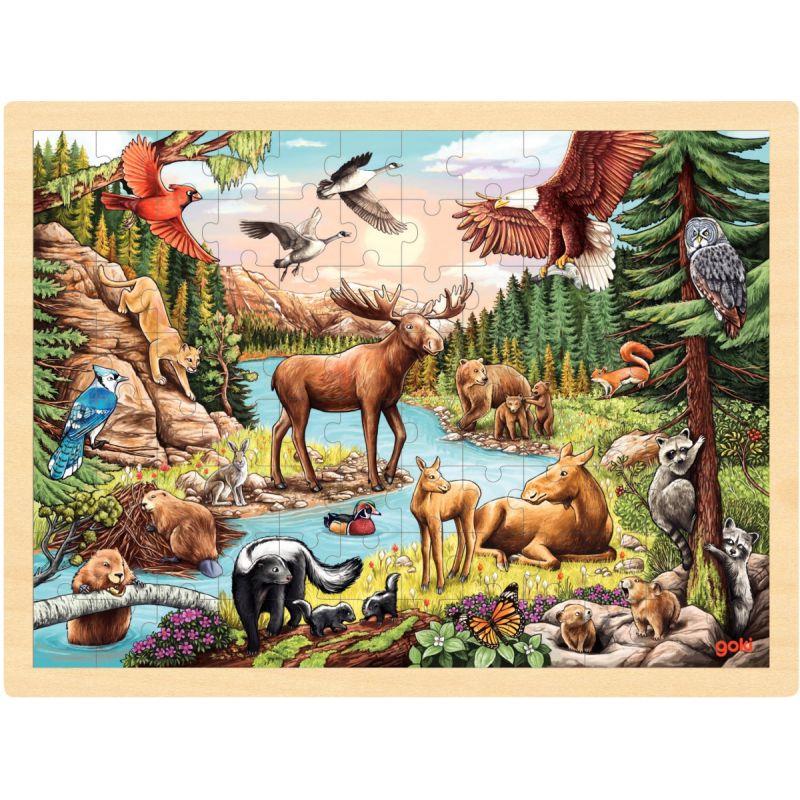 Image de  Lot de 4 puzzles à cadre en bois 96 pièces, thèmes divers (lot n°2) 