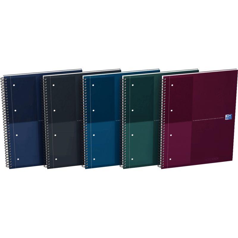 Image de  Cahier à reliure intégrale NOTEBOOK Collector format A4+ ligné 6 mm, 160 pages perforées 