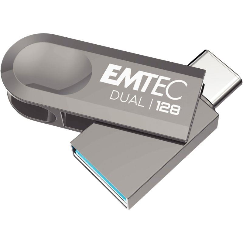 Image de  Clé USB 3.2 Emtec Dual 128 Go 