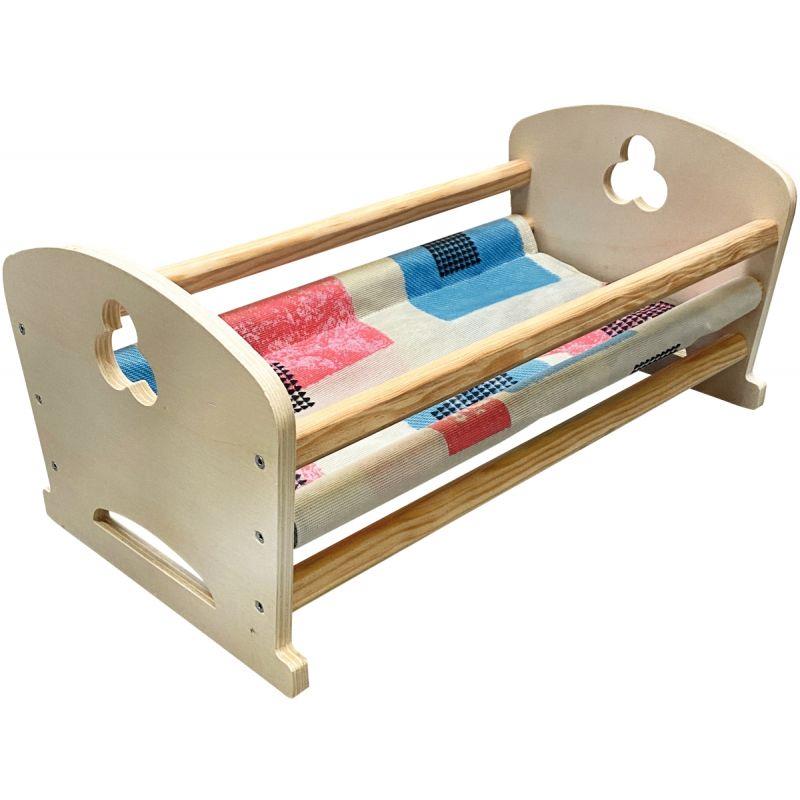 Image de  Lit berceau en bois pour poupées 