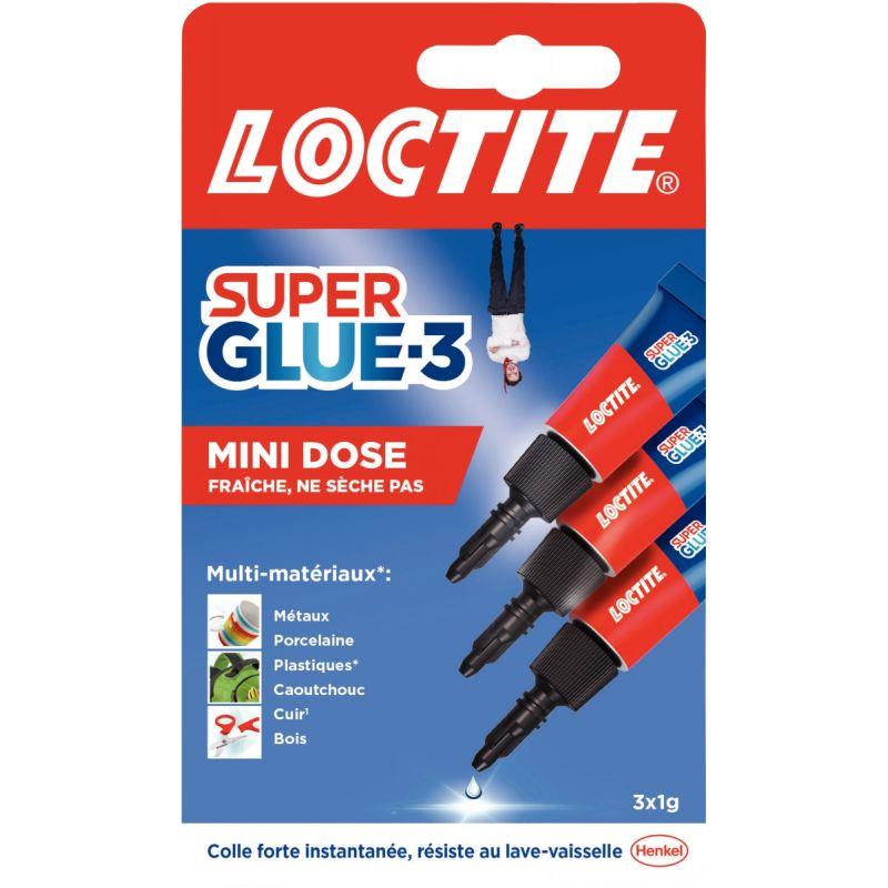 Image de  Blister de 3 tubes colle 1g superglue 3 