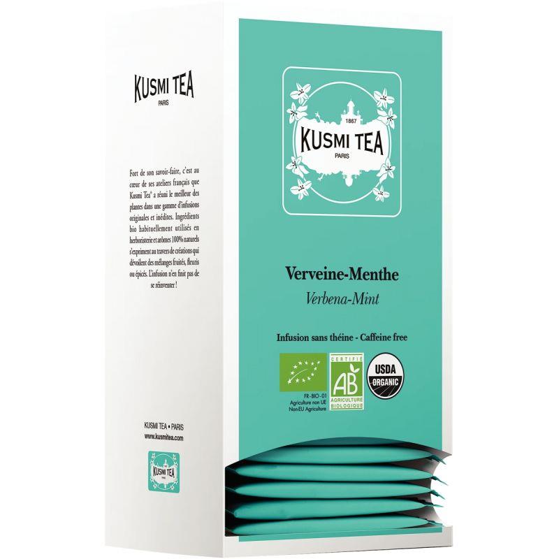 Image de  Boite 25 sachets verveine menthe Kusmi tea 
