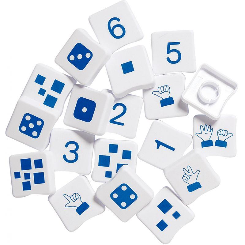 Image de  Pions-numeration de 1 a 6 