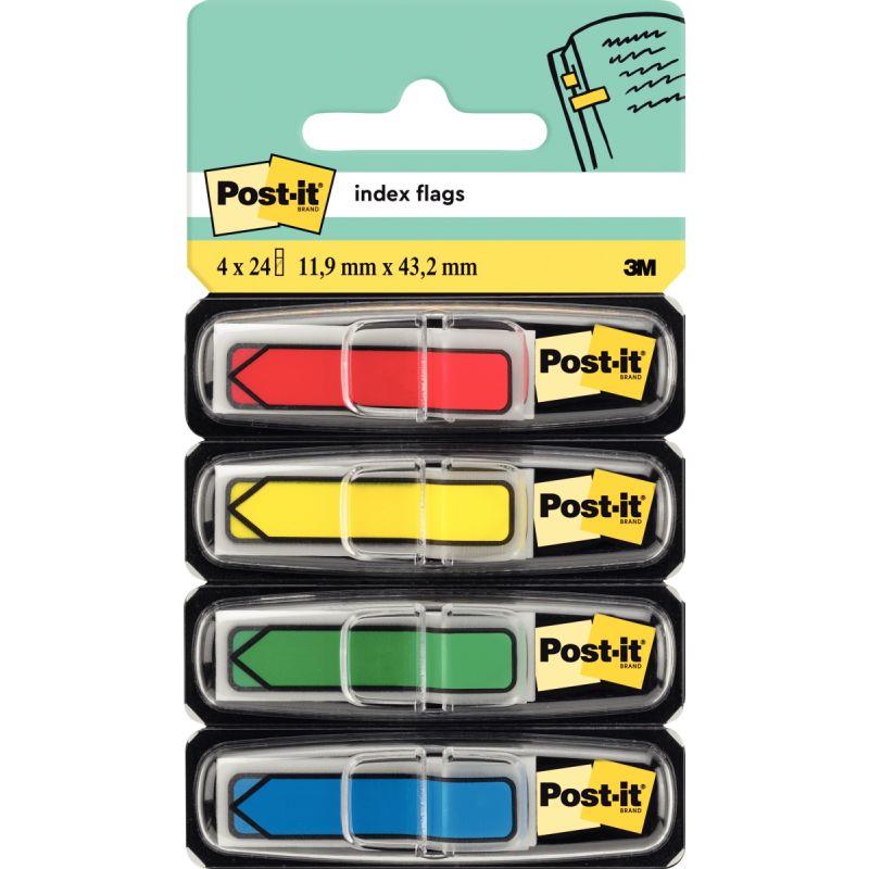 Image de  Carte de 4x24 marque-pages flèches post-it couleurs vives assorties 