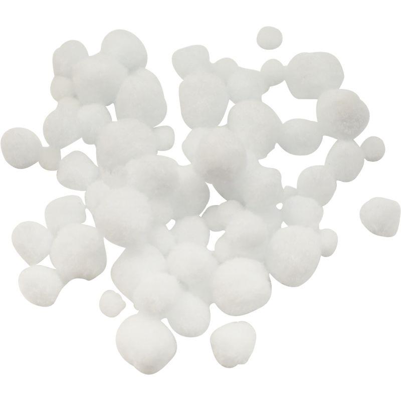 Image de  Sachet de 150 pompons blanc taille assortie 