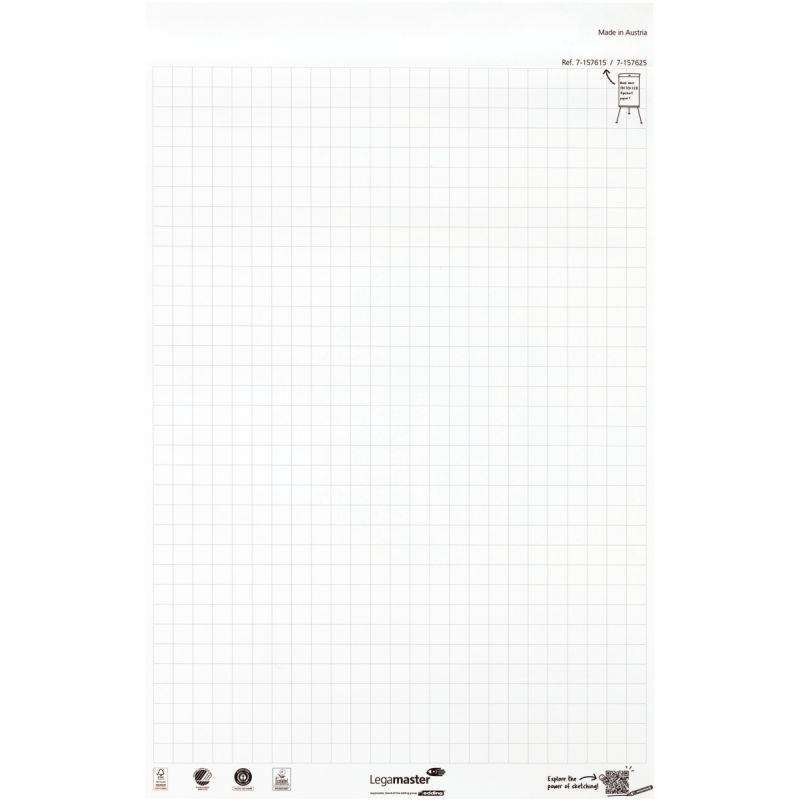 Image de  Carton de 5 recharges quadrillé pour chevalet de conférence Sketch Eco 