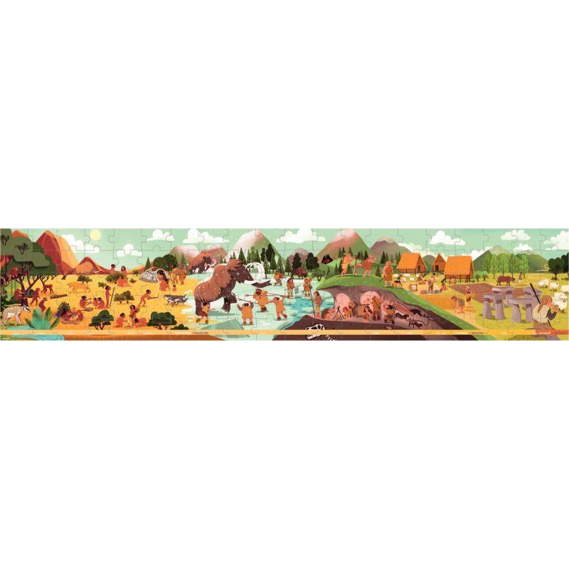 Image de  Puzzle panoramique 100 pièces, la Préhistoire 