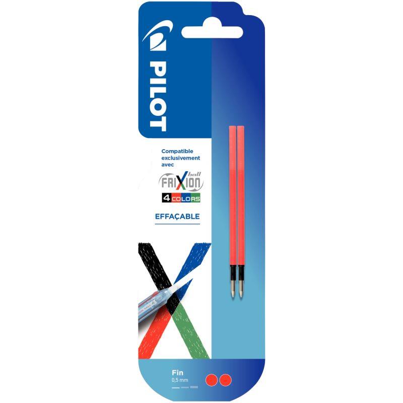 Image de  Blister 2 recharges pour Frixion Ball 4 Couleurs rouges 