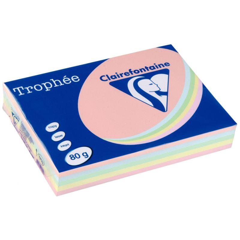Image de  Ramette de 500 feuilles format A3 80g assortis pastel CLAIREFONTAINE 