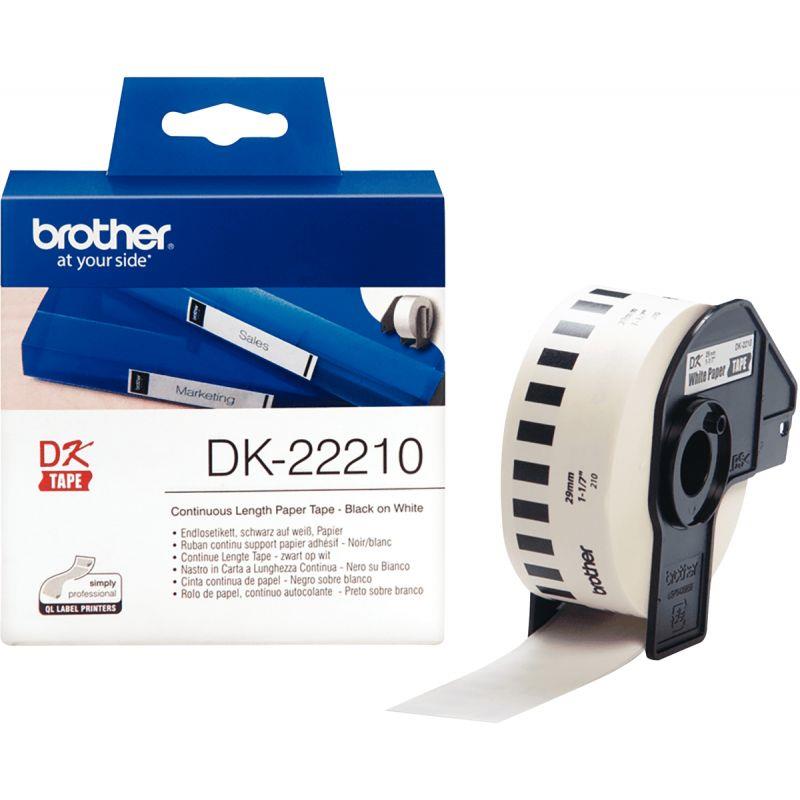 Image de  Recharge Brother DK-22210 29 mm noir sur blanc 