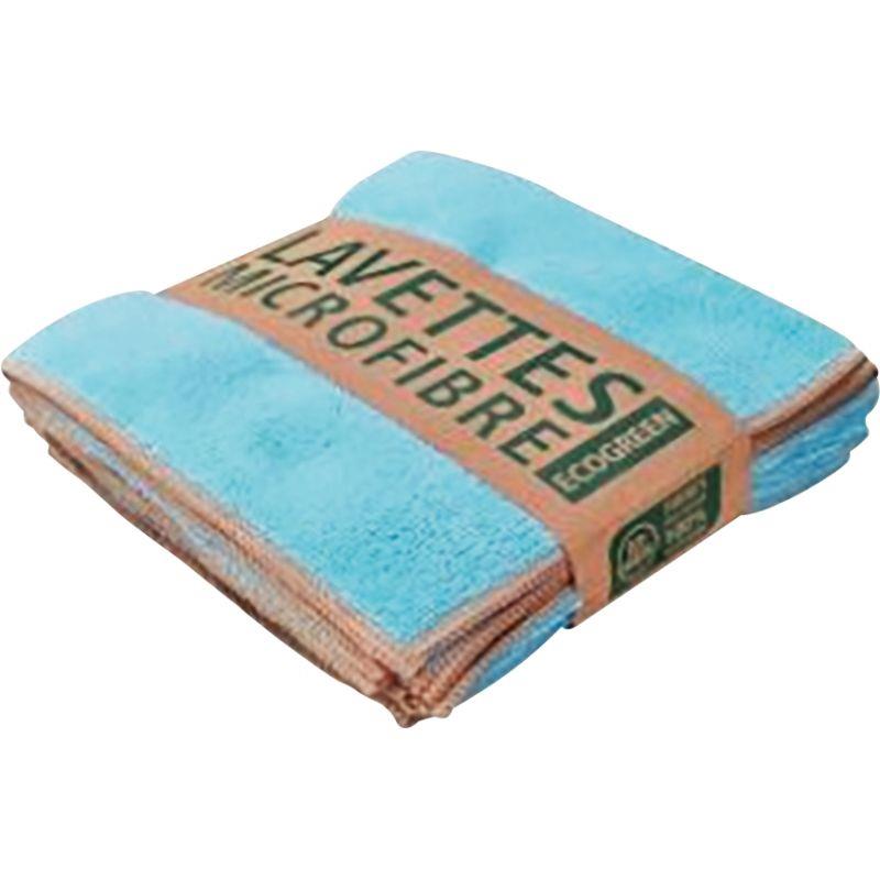 Image de  Lavette microfibre recyclée Bleue 38x38cm  220gr/m² - Lot de 5 