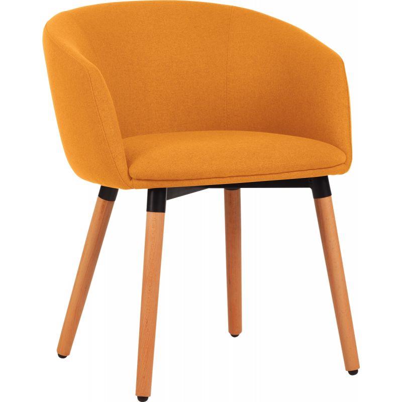 Image de  Fauteuil tissu Arco jaune safran 