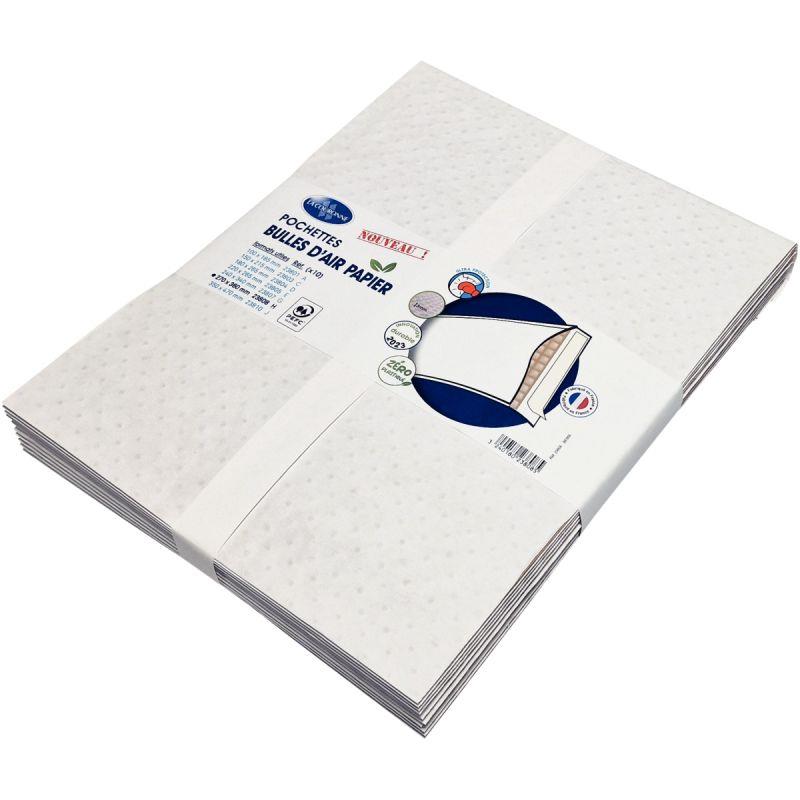 Image de  Paquet de 10 pochettes bulle air blanc  270 x 360 mm 