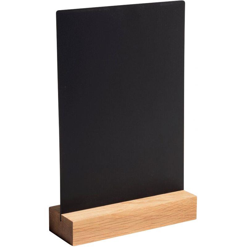 Image de  Porte menu ardoise sur pied en bois A5 