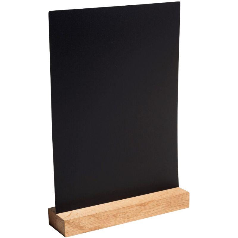 Image de  Porte menu ardoise sur pied en bois A4 