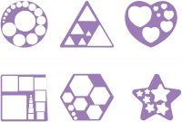 Image de  Lot de 6 pochoirs formes géométriques 