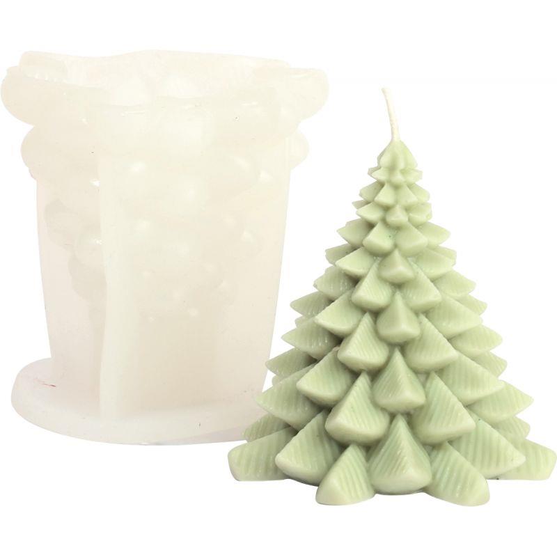 Image de  Moule en silicone pour bougie sapin 