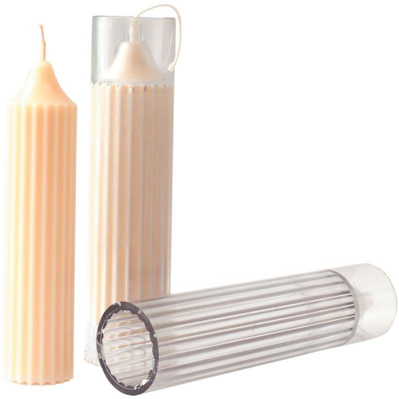 Image de  Moule en PVC pour bougie striée 