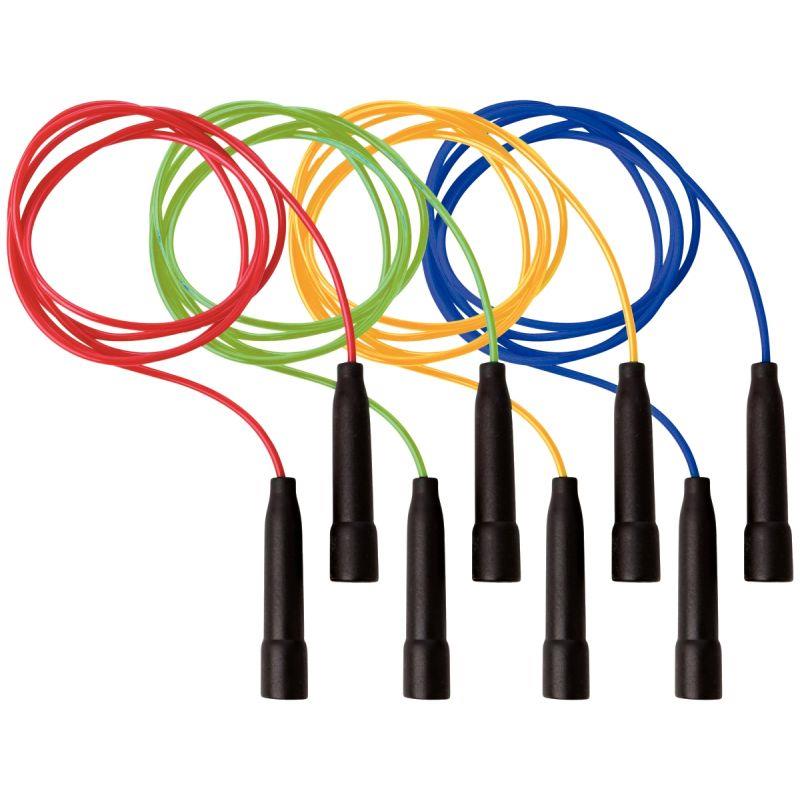 Image de  Lot de 4 cordes à sauter 220cm avec poignées 