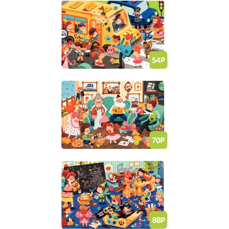 Image de  Coffret de 3 puzzles progressifs, la vie en ville 