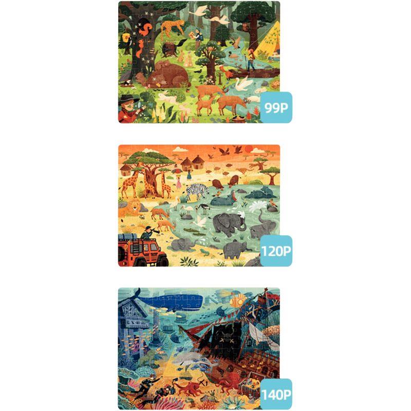 Image de  Coffret de 3 puzzles progressifs, le monde des aventuriers 