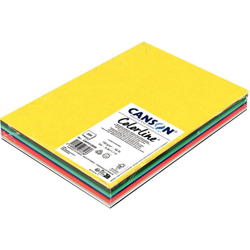 Image de  Paquet de 250 feuilles COLORLINE format A4 150g assortis 