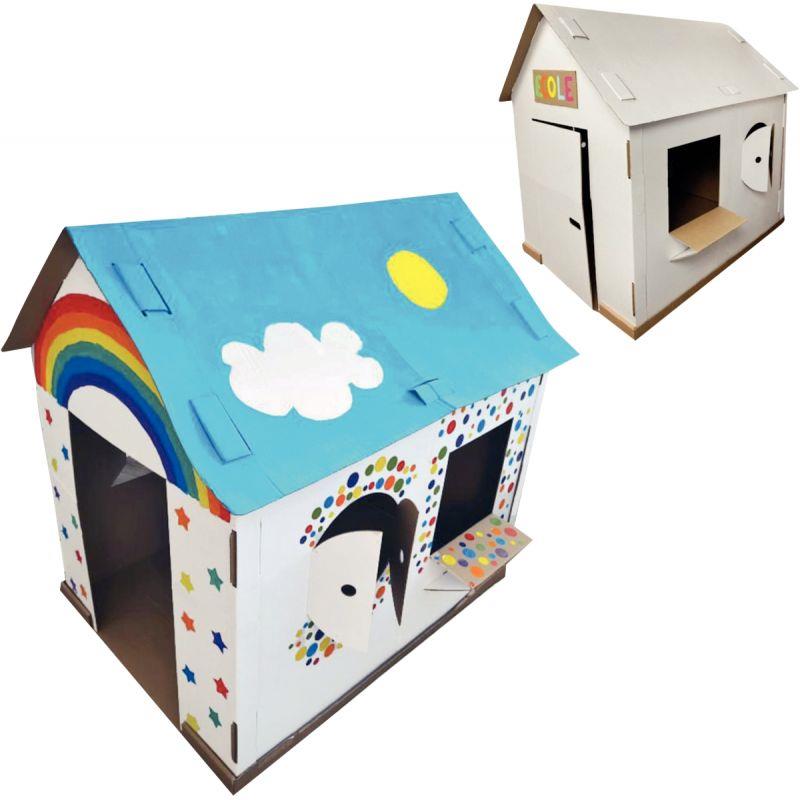 Image de  Maison géante en carton blanc à monter 