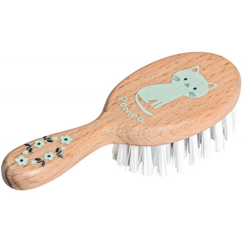 Image de  Brosse à cheveux en bois pour poupée 