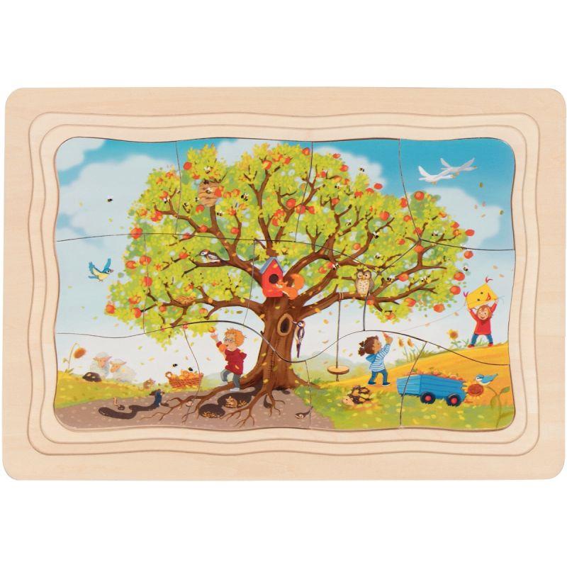 Image de  Puzzle 4 niveaux 4 saisons, le pommier 