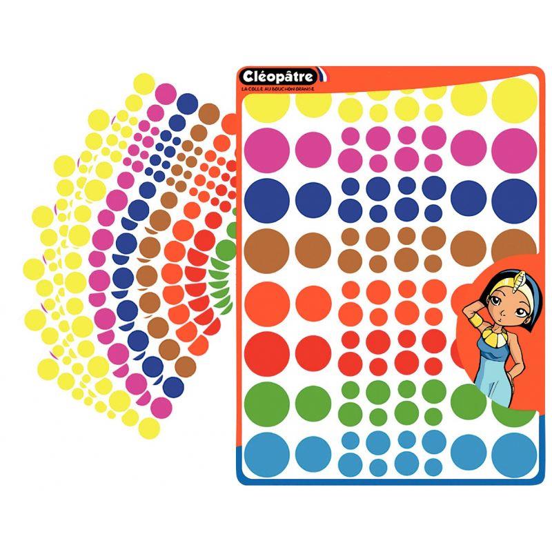 Image de  Pochette de 768 gommettes rondes adhésives assorties 