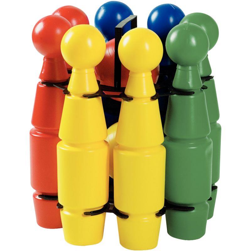Image de  Jeu de 8 quilles en plastique avec 2 boules 