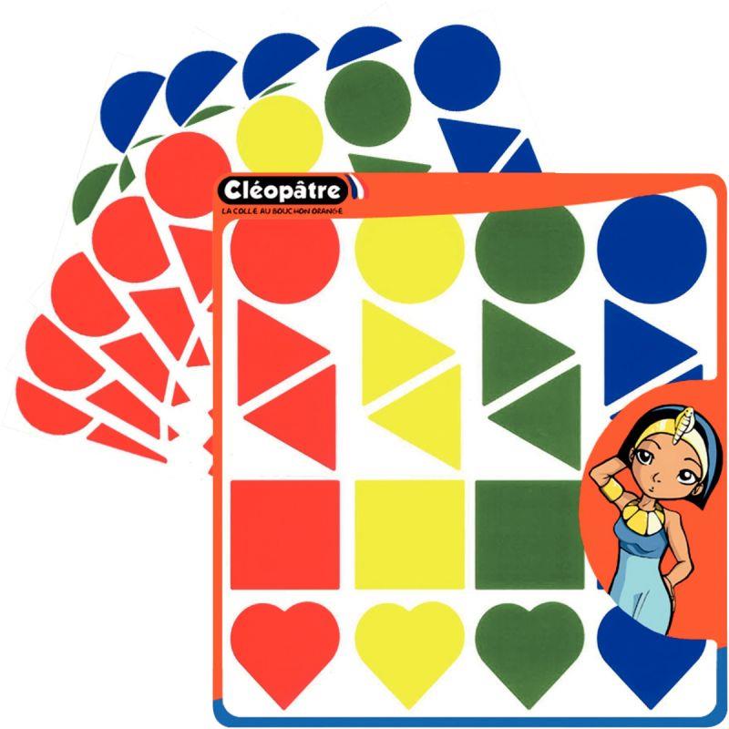 Image de  Pochette de 480 gommettes géométriques maxi assorties 