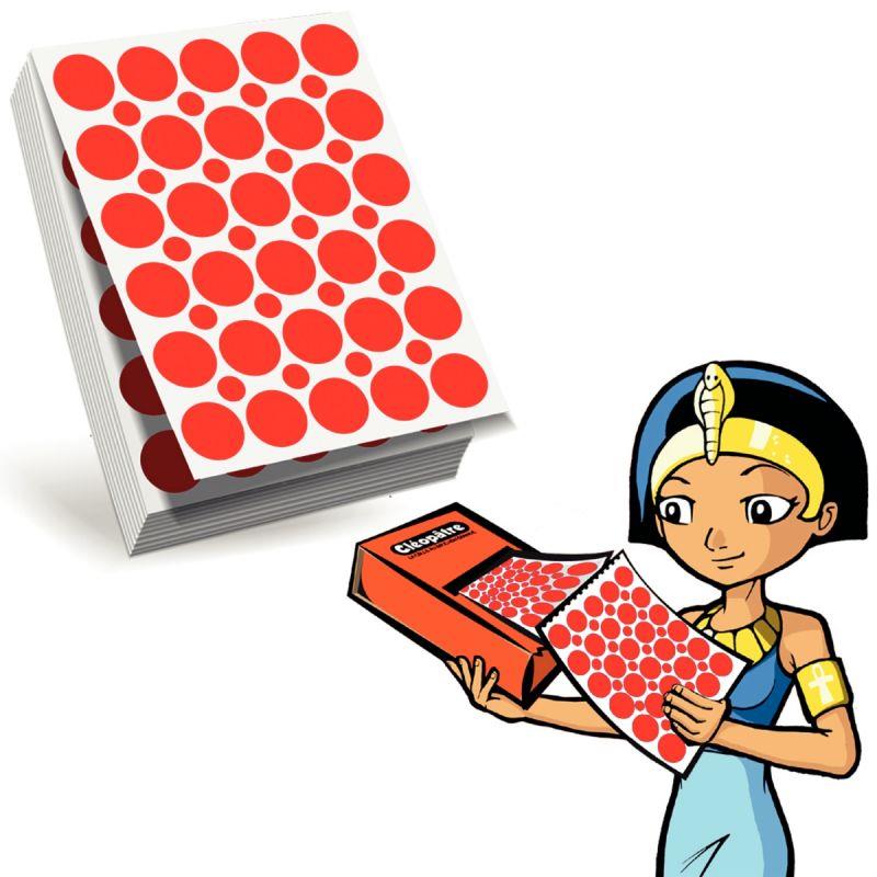 Image de  Recharge pour Ecopack de 3000 gommettes rondes rouge 