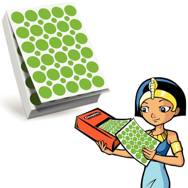 Image de  Recharge pour Ecopack de 3000 gommettes rondes vert 