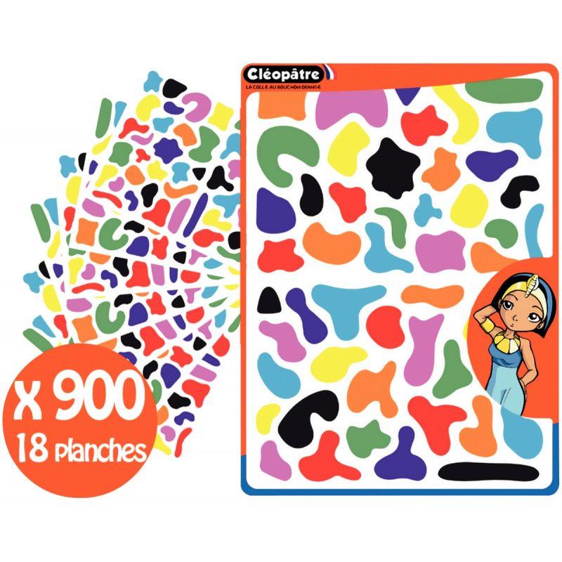 Image de  Pochette de 900 gommettes splash assorties 