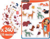 Image de  Pochette de 240 gommettes animaux 
