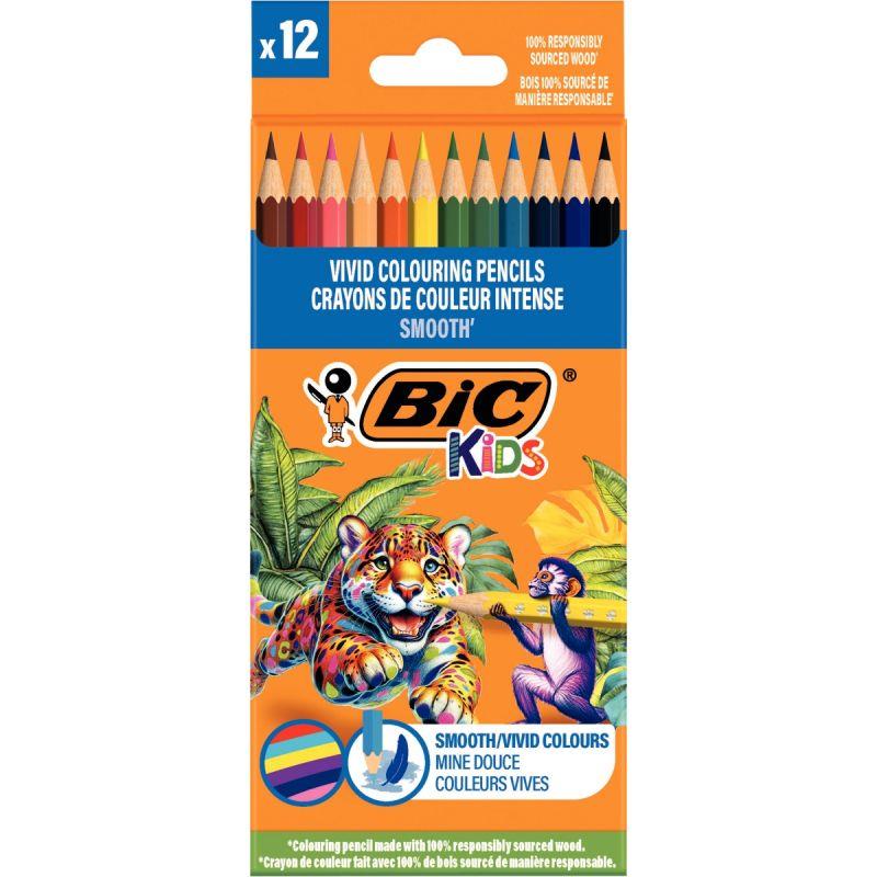 Image de  Etui de 12 crayons de couleur Smooth assortis 