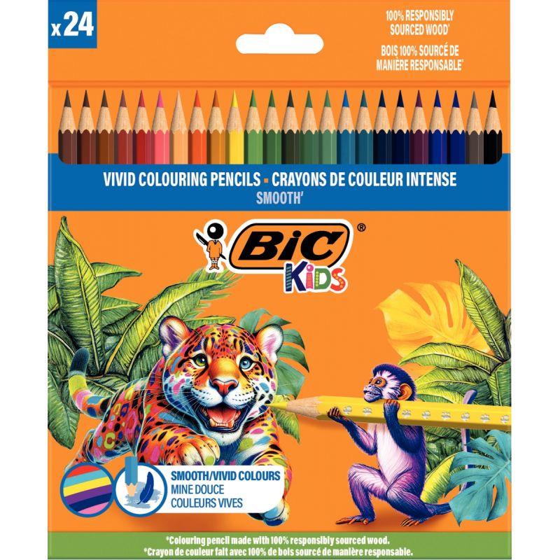 Image de  Etui de 24 crayons de couleur Smooth assortis 