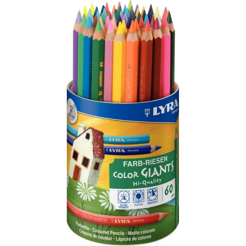 Image de  Pot de 60 crayons de couleur mines diamètre 6,25mm assortis 
