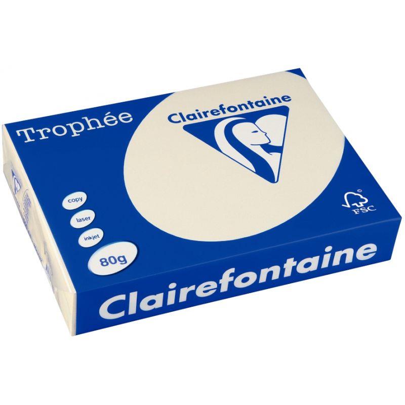 Image de  Carton de 3 ramettes de 500 feuilles format A3 80g ivoire CLAIREFONTAINE 