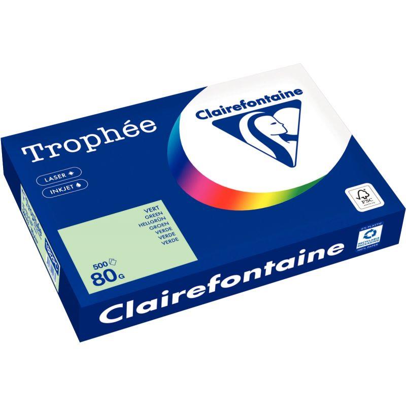 Image de  Carton de 3 ramettes de 500 feuilles format A3 80g vert CLAIREFONTAINE 
