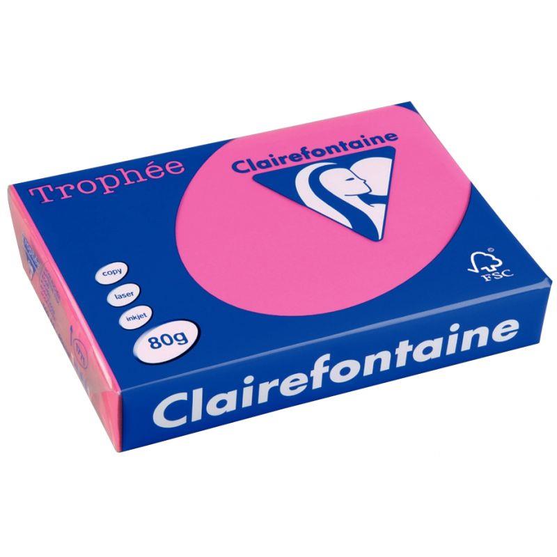 Image de  Carton de 3 ramettes de 500 feuilles format A3 80g fuchsia CLAIREFONTAINE 