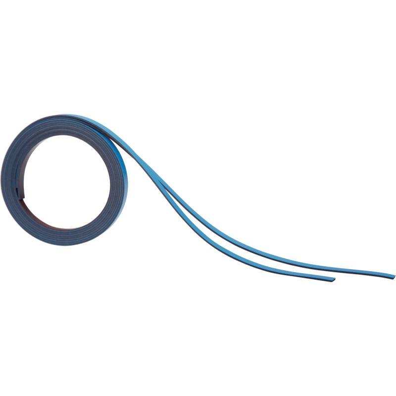 Image de  Lot de 2 bandes magnétiques 5mm x 1m bleu 