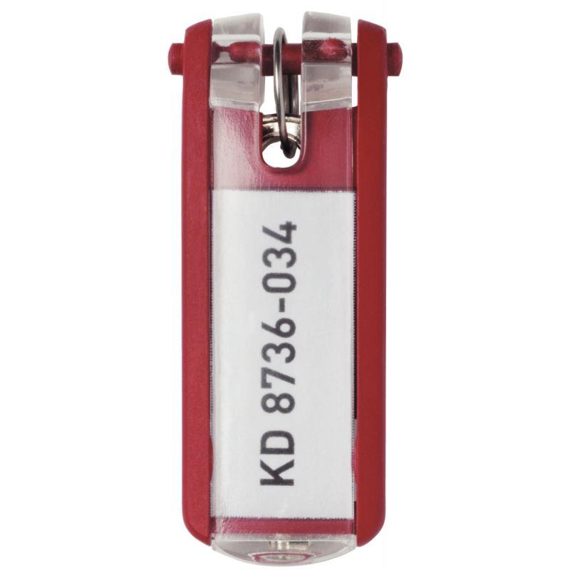 Image de  Sachet de 6 portes-clés avec étiquettes KEYCLIP rouge 