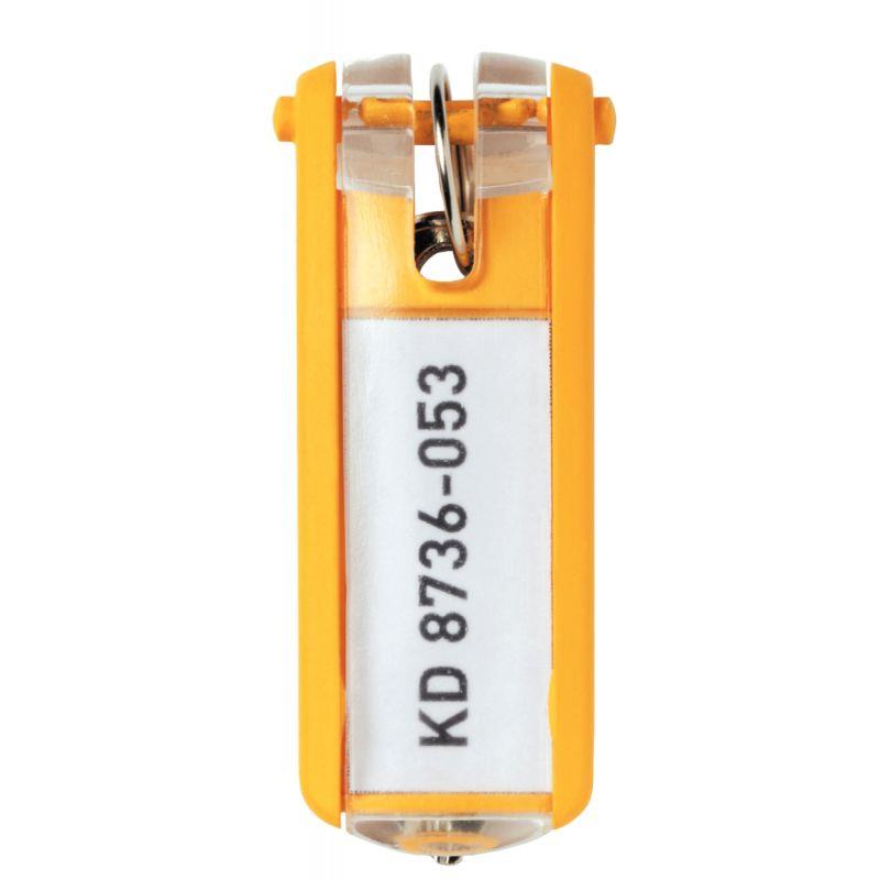 Image de  Sachet de 6 portes-clés avec étiquettes KEYCLIP jaune 