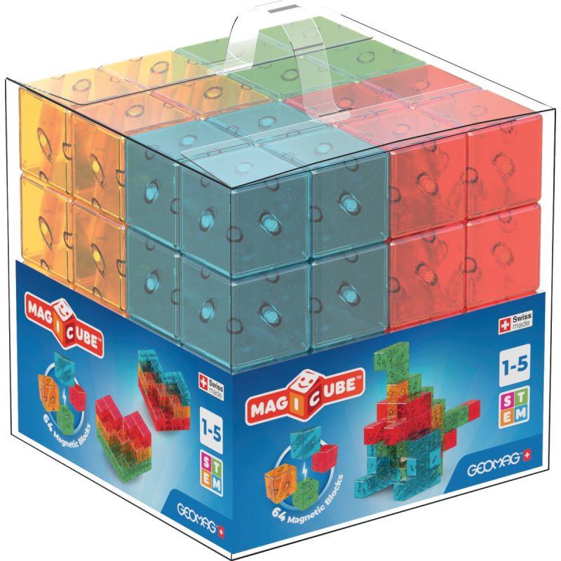 Ref. 57440, Lot de 64 cubes magnétiques MAGICUBE translucides, marque N.C