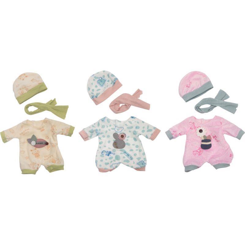 Image de  Lot de 3 pyjamas mixtes pour poupées 30 cm 