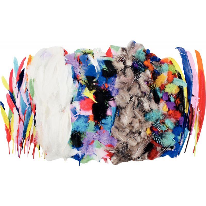 Image de  Sac de 1000 plumes assorties - environ 82grammes 